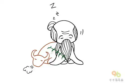 简单的老子简笔画图片