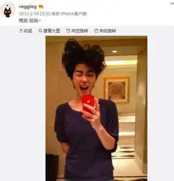 谢霆锋晒自拍和王菲秀恩爱,网友情侣头型