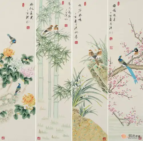 客厅挂什么画合适,名家花鸟画装饰雅致无双