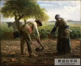 艺术大师让弗朗索瓦米勒素描油画作品介绍一4