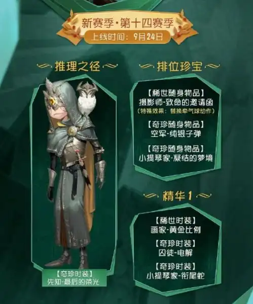 第五人格新版本更新预告,版本大更新众多物品,新玩法同步上线