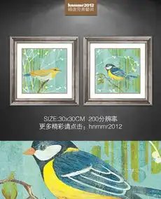 小清新唯美小鸟花枝绿色树林进口画芯装饰画图片下载其他大全其他装饰画编号13572686