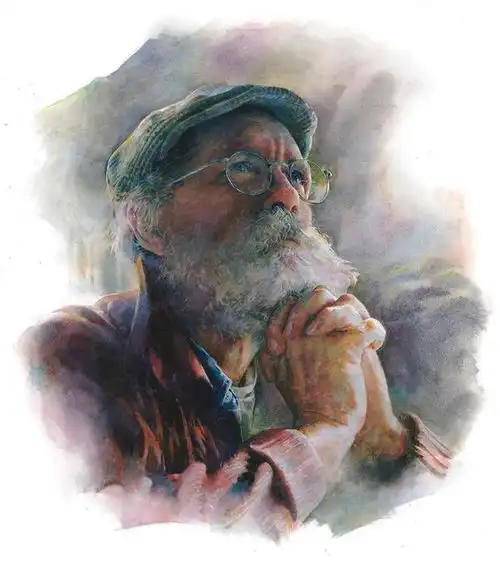 如油画般的水彩画,美国画家斯坦米勒的作品,太传神