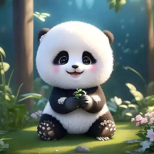超级可爱治愈的熊猫宝宝头像