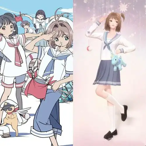 闪耀暖暖大神还原二次元少女,小樱水手服太可爱