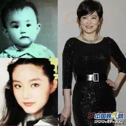 众女星从小到大成长照对比