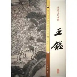 王鉴仿范宽山水图历代名画宣纸高清大图清