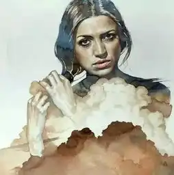 像照片经过后期处理一样的水彩作品