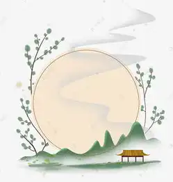 中国风古风淡彩亭子边框素材图片免费下载千库网