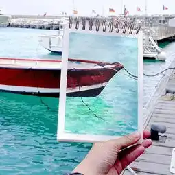 她用水彩代替相机,画出了最美的风景