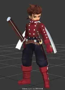 日式风格全套主角3dmax带全套动画