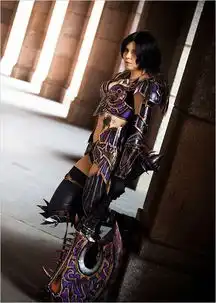 魔兽世界cos手持血吼的t2套装女战士