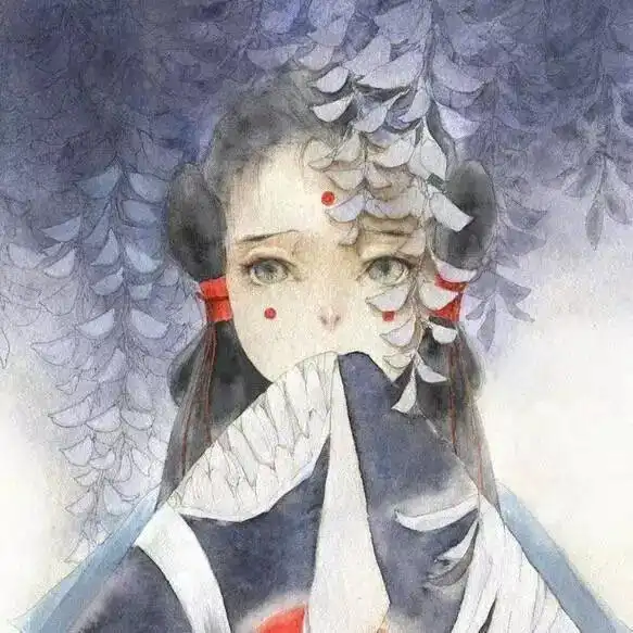卧碧玉美人塌,勾唇嫣然一刹古风动漫女生头像