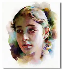 美国画家斯坦.米勒水彩人物画作品赏析