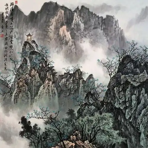 赏60幅最美山水,跟白雪石学山水画技法