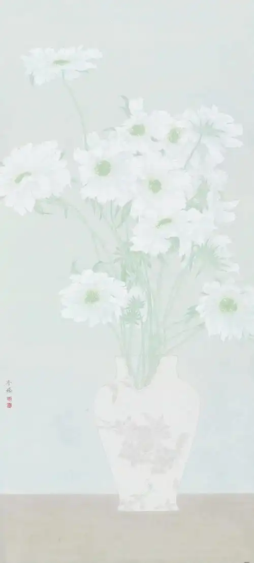 李娇工笔没骨花卉,灵动淡雅