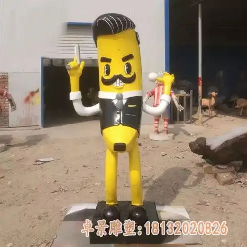 卡通香蕉雕塑青岛香蕉玻璃钢雕塑订制