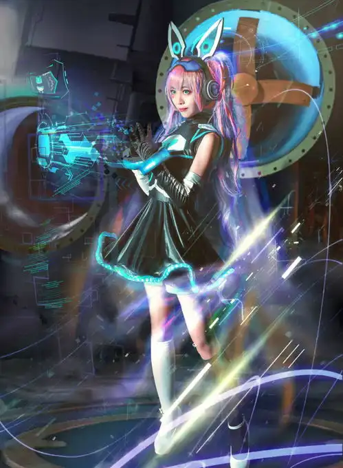 王者荣耀心灵骇客安琪拉cosplay