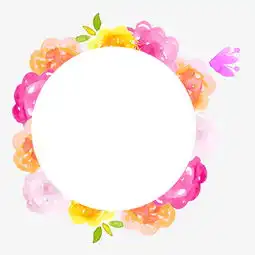 圆形花朵装饰框图片素材其他格式下载装饰图案大全