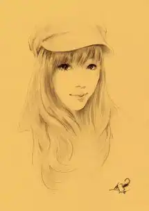 唯美少女素描头像,美腻了