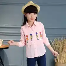 十岁儿童长袖衬衣