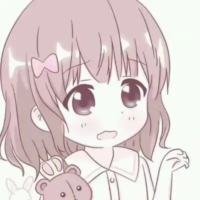 粉色卡通二次元头像