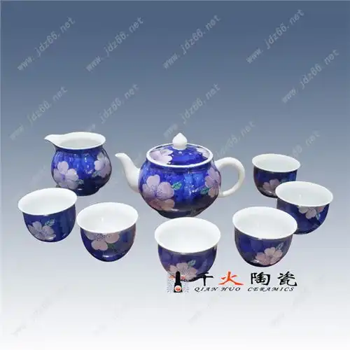 景德镇手绘高档礼品茶具套装生产厂家