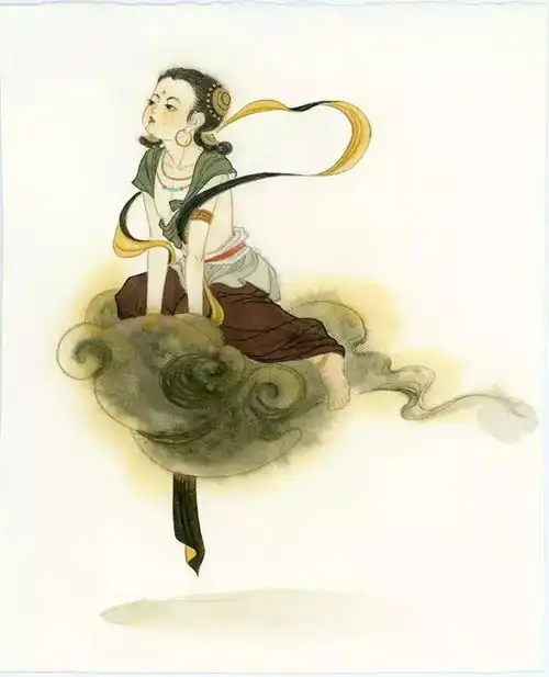 她的水彩插画诠释了什么叫神仙画画,极致的古韵之美