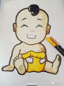 手绘pop海报中的小宝宝画法