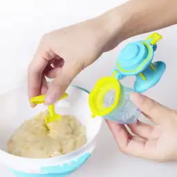 kidsme亲亲我婴儿果蔬乐宝宝咬咬乐幼儿辅食工具带小勺