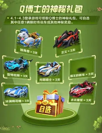 跑跑卡丁车手游q博士的神秘礼包怎么选q博士的神秘礼包奖励选择推荐