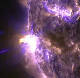 美宇航局拍摄太阳耀斑爆发图像仿佛置身科幻世界