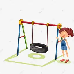 站在秋千旁的小女孩素材图片免费下载高清psd千库网图片编号10052708