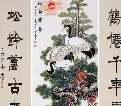 客厅里挂什么画好,好花鸟作品,一幅就够了