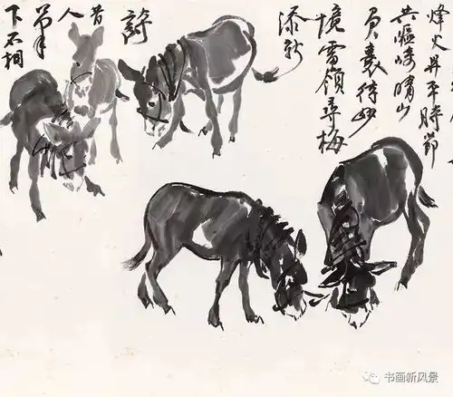 黄胄的一幅画画了119头驴犟叫立不立,叫跪不跪牵着不走,打着倒退毛驴