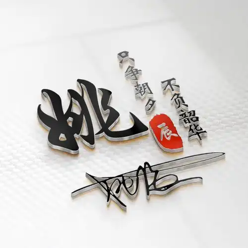 十一月最火的3d立体姓氏头像,28张高端大气签名微信头像,请查收