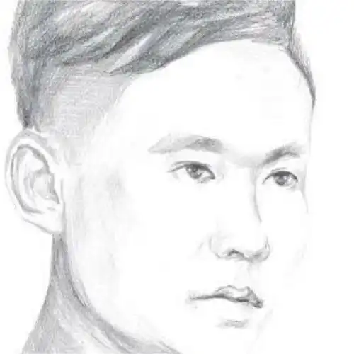 初学简单素描画人脸头像,人物素描画头像