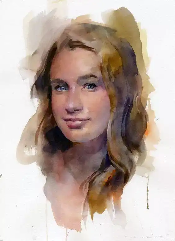 如油画般的水彩画,美国画家斯坦米勒的作品,太传神