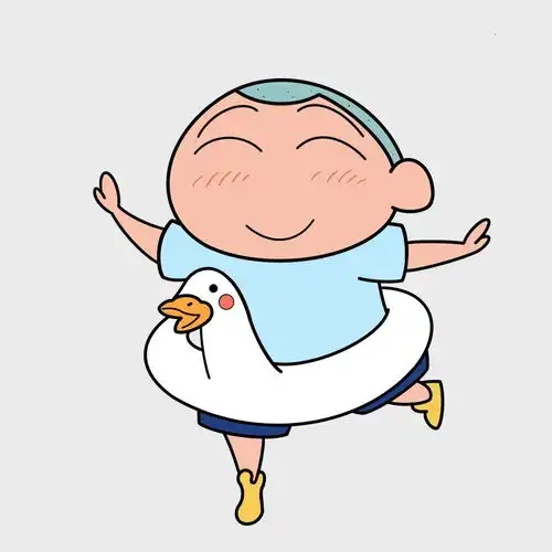 头像蜡笔小新鸭子泳圈头像