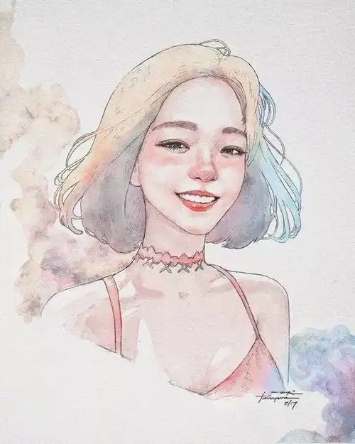 原来水彩人物可以这么美