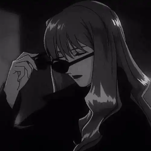 二次元女生头像动漫好看暗黑系的日漫风女头