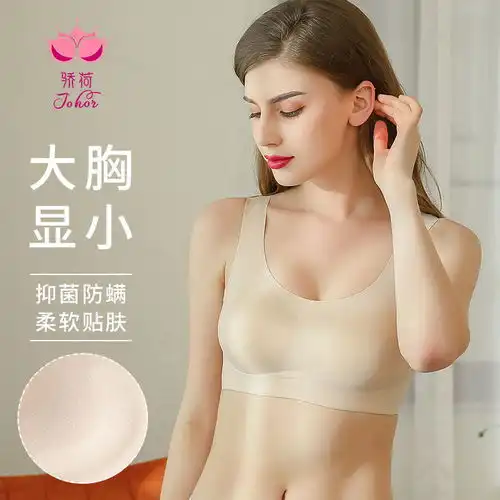 2020骄荷薄款冰丝无痕裹胸舒适内衣韩版少女夏季无钢圈透气抹胸