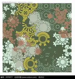 线条花朵圆形底纹图案ai素材免费下载编号1976977红动网