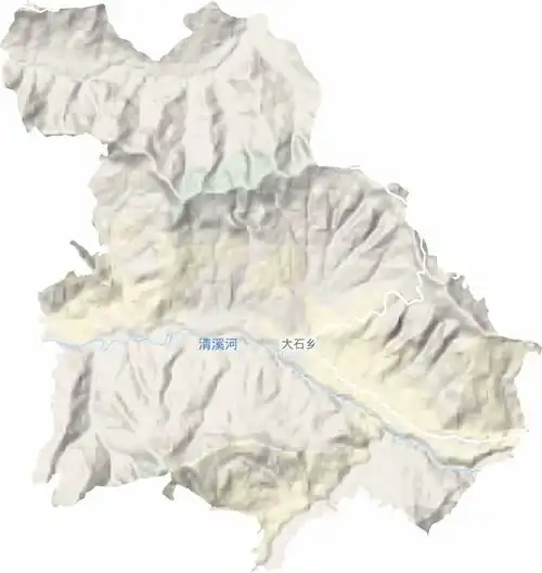 大石乡高清地形地图,大石乡高清谷歌地形地图