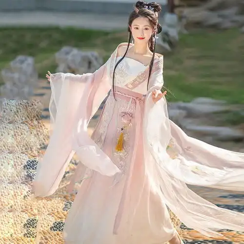 卫跃原创魏晋南北朝杨贵妃同款女成人仙气复古装汉服中国传统服饰汉服汉元素造型绘画参考