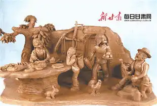 舞起秧歌贺新春常天平泥塑作品