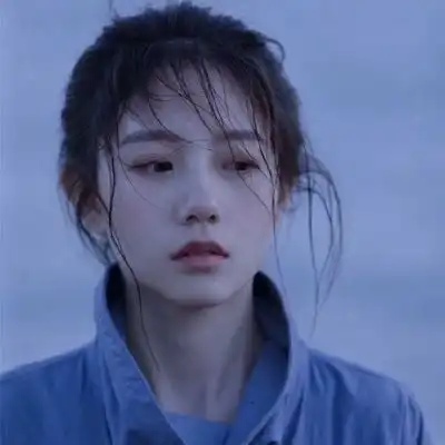 柒悦蓝色系意境优质干净微信女头