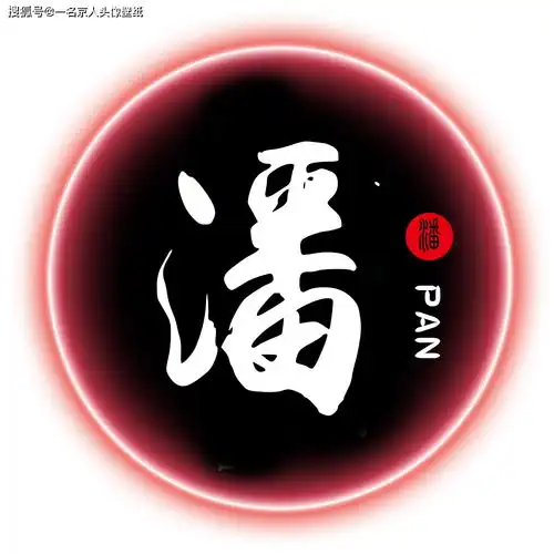 简约炫光姓氏头像,红蓝两色情侣专属,足足20张随你挑选