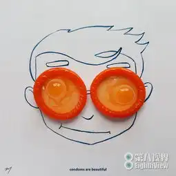 用安全套作画提醒人们防范艾滋病传播