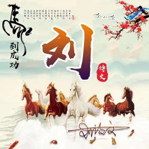微信头像姓氏头像,高清新款八马骏图签名头像,祝你马到成功
